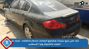 مزاد علني لبيع سيارات وبضائع الجمارك بأسعار منخفضة.. تعرف على الموعد والشروط يوم 7 أغسطس